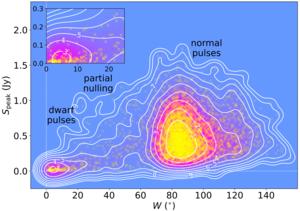 Dwarf pulses from pulsar B2111+46 exhibit distinct differences in pulse width and radiation energy compared to normal pulses
