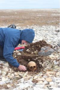 Douglas Stenton excavating an as-yet unidentified sailor