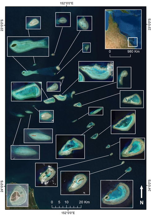 Map of Great Barrier Reef study areas