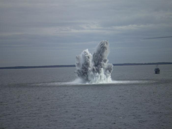 Blasts to clear World War II munitions could contaminate the ocean