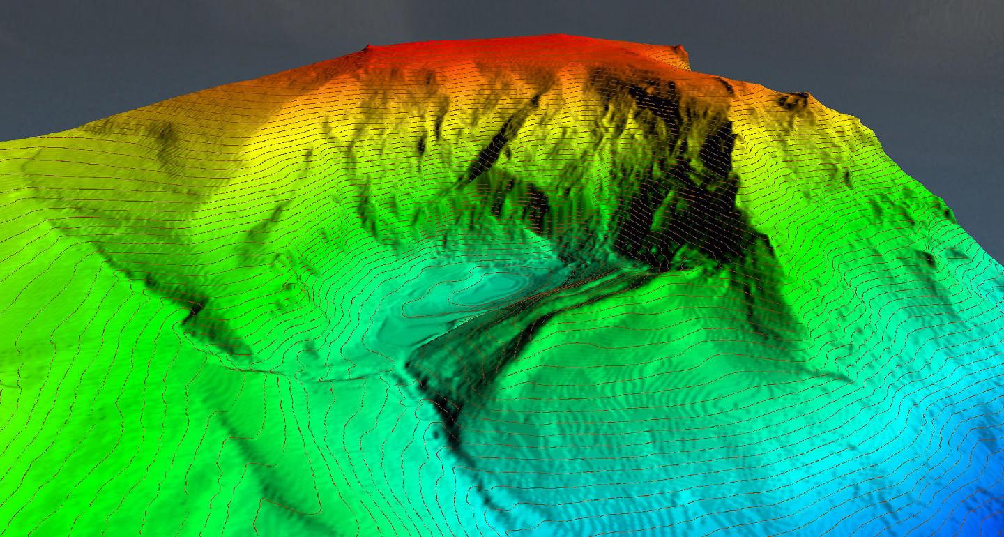 3D Map of the Lake Truchilla