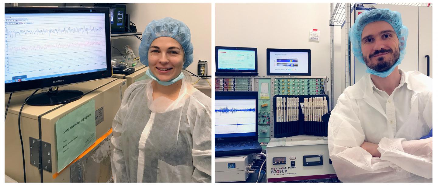 Researchers Alban Latremoliere and Chloe Alexandre