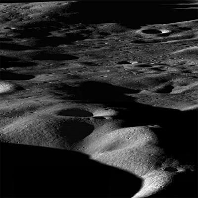 View across the North Rim of the Moon's Cabeus Crater
