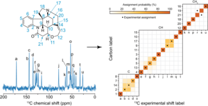 Probabilistic assignment of NMR spectrum