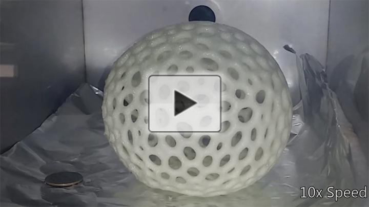 Expandable foam for 3D printing large objects (video)
