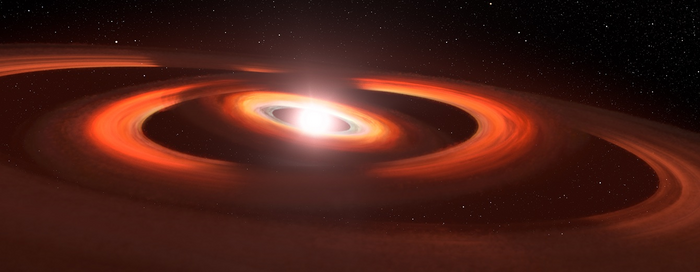 CONCENTRIC GAS-AND-DUST DISKS AROUND STAR TW HYDRAE (ARTIST'S CONCEPT)