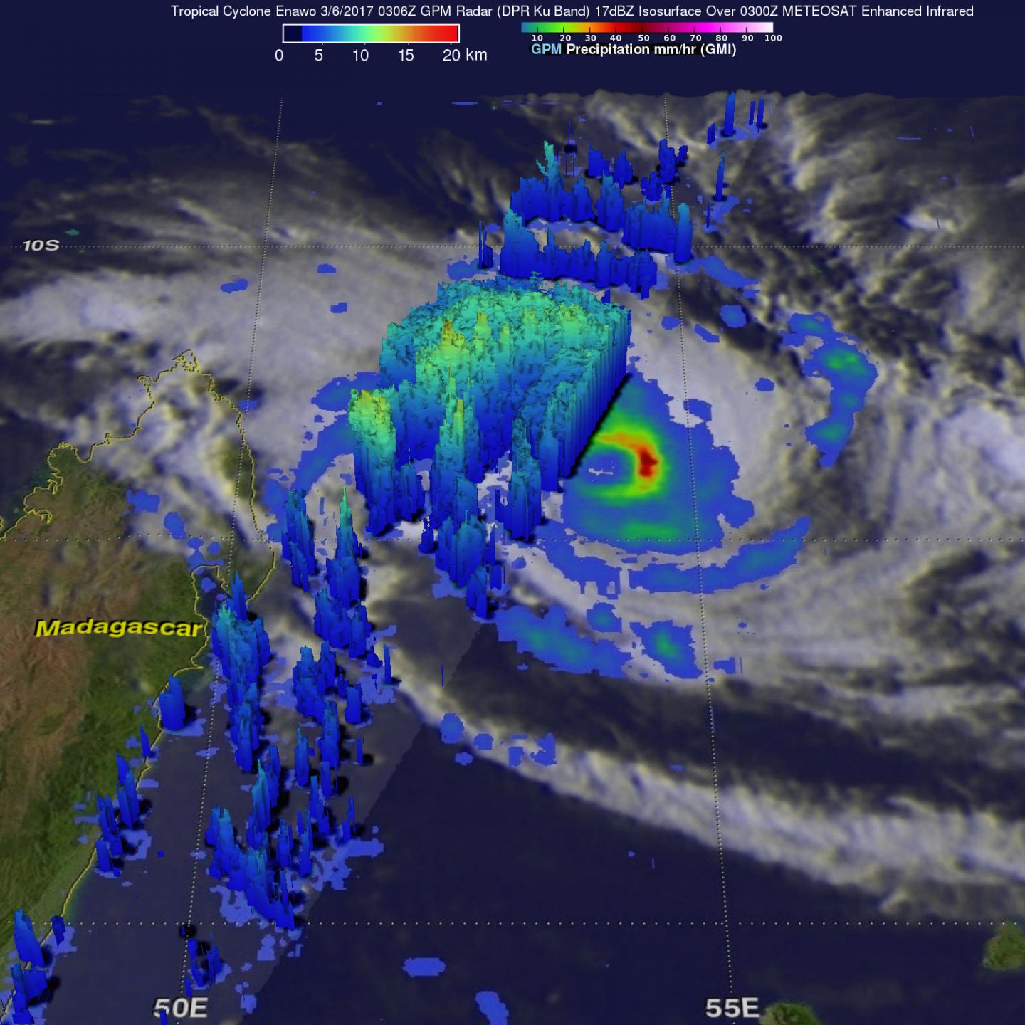 GPM 3-D Image of Enawo