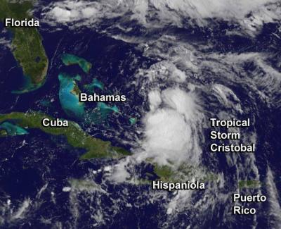 GOES Image of Cristobal