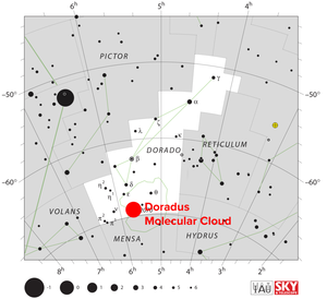30 Doradus, located in the Large Magellanic Cloud