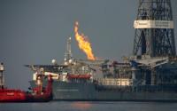 Image of Natural Gas Flaring Captured at the Ruptured Gulf of Mexico Well