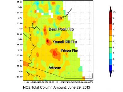 High Nitrogen Dioxide Levels From Arizona's Yarnell Hill Fire