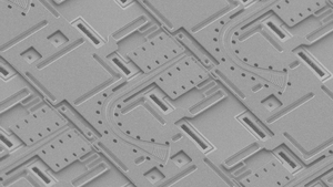 Scanning electron micrograph of the LiDAR chip