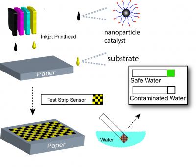 Inkjet-Printed Water Test Strips
