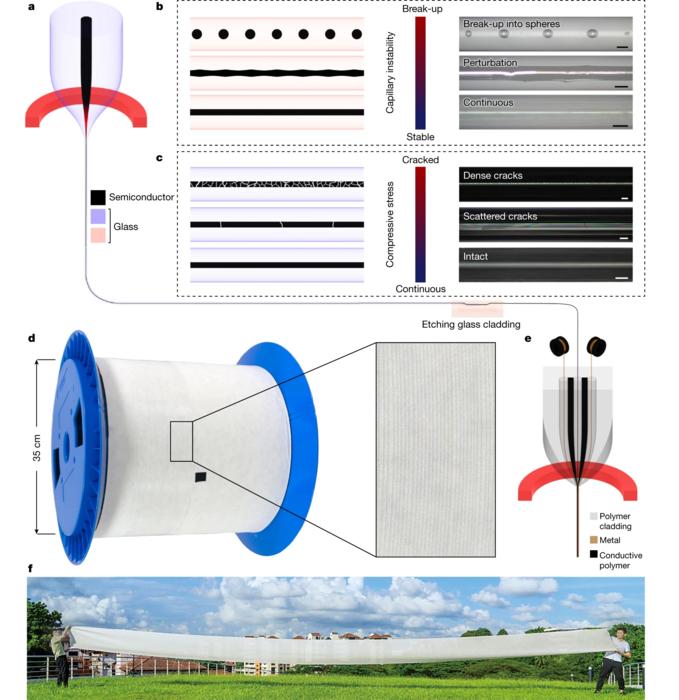 Design and fabrication of semiconductor optoelectronic fibres.