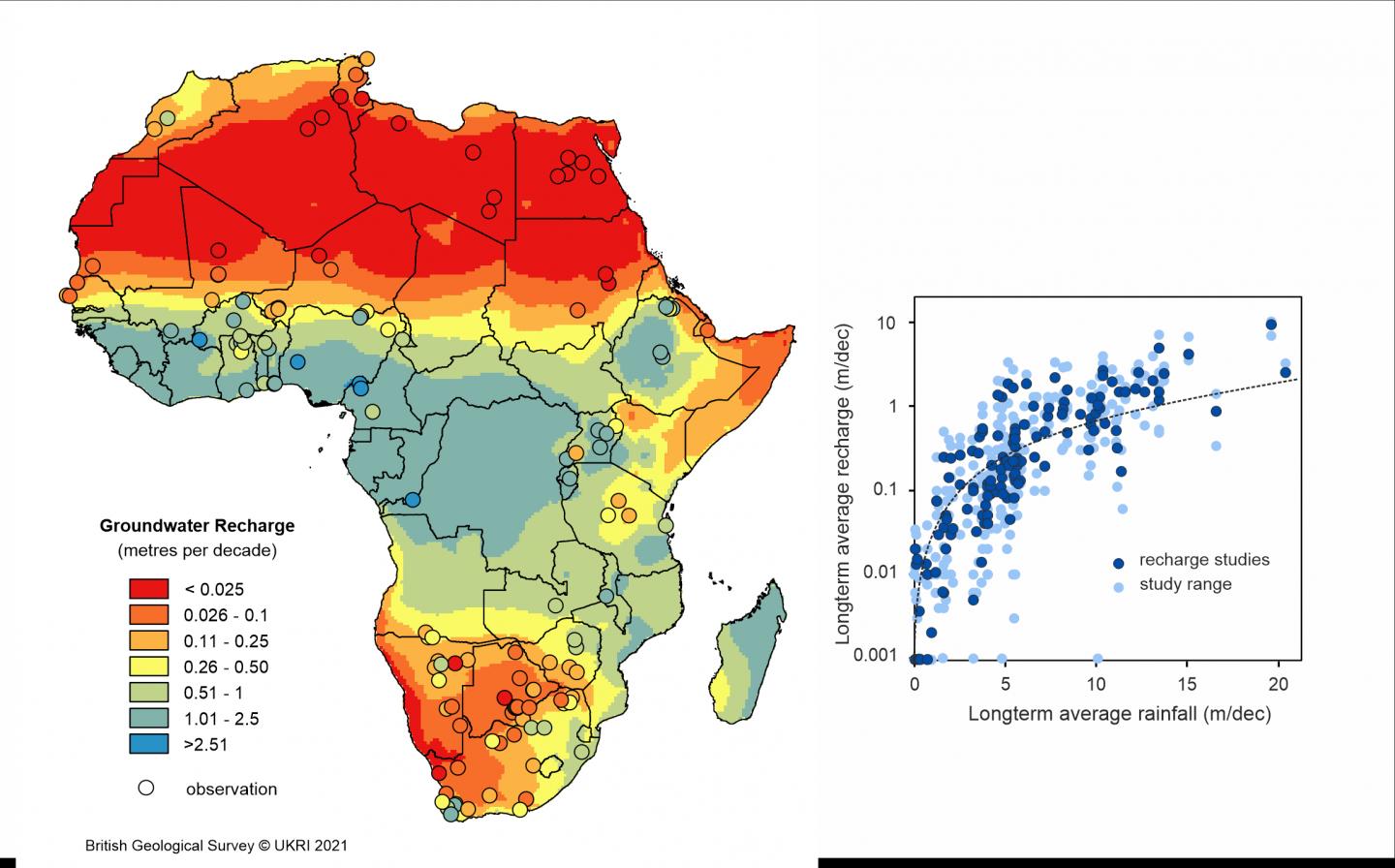 Rainfall Map Of Africa Groundwater Recharge Rates Mapped For Africa | Eurekalert!