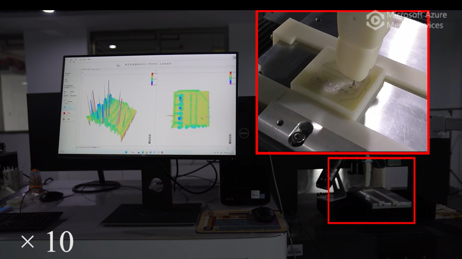 Video of bionic finger imaging an encapsulated electronic circuit