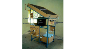 Solar powered adsorption cooling system image.