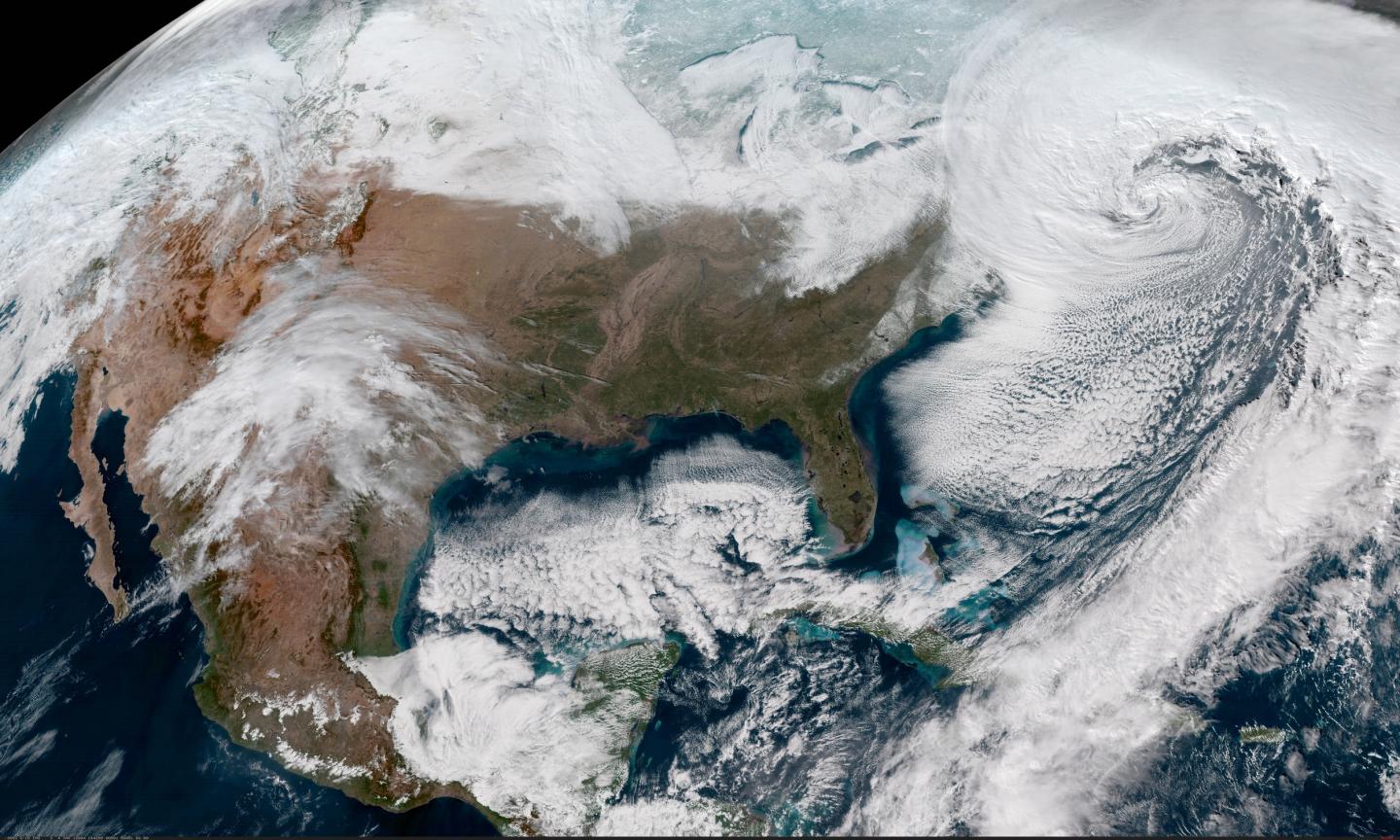 Satellite Eyes Winter Nor'easter