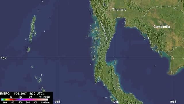 Animation of Rainfall Over Thailand