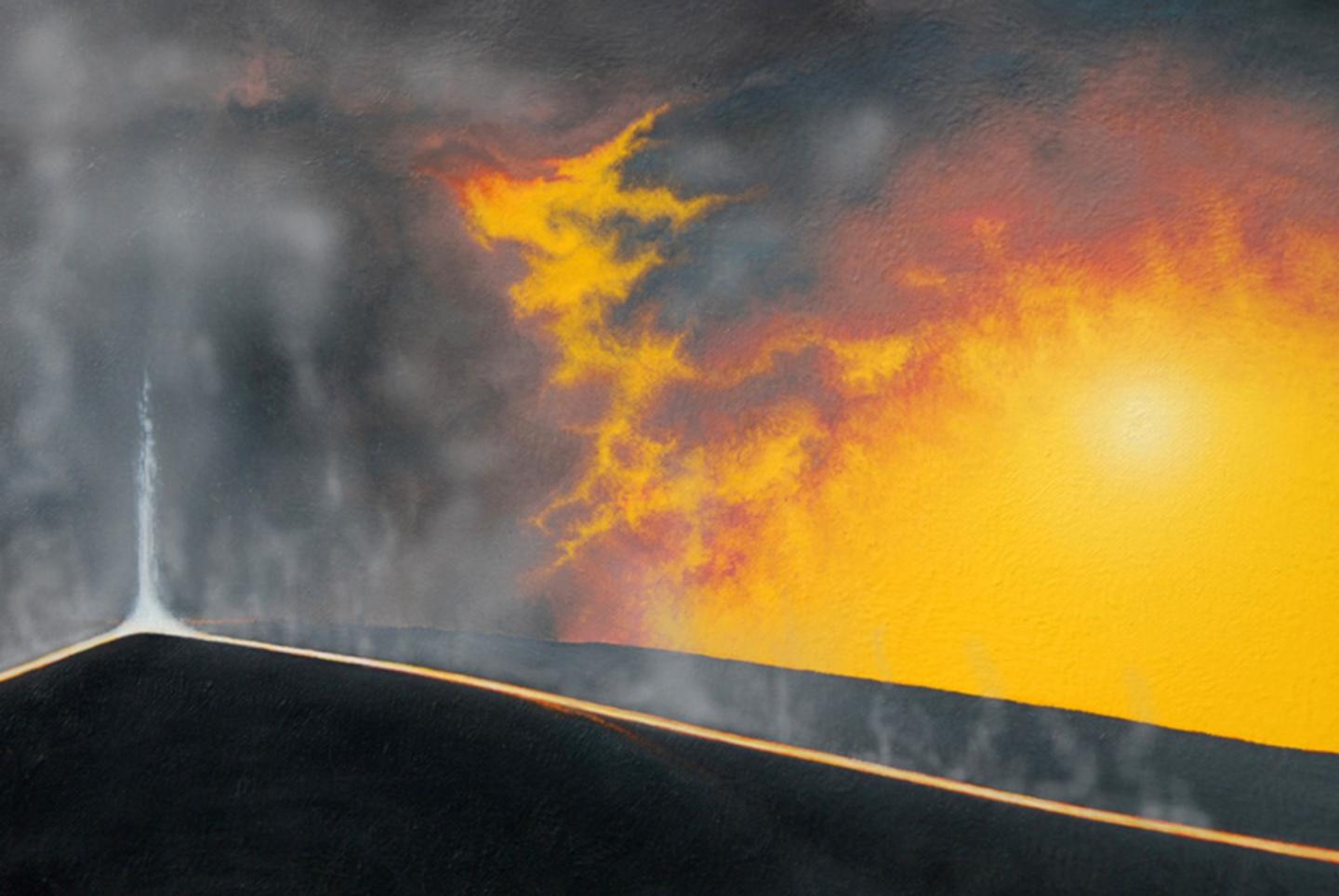 Artistic Interpretation of An Archean Komatiite Lava Flow