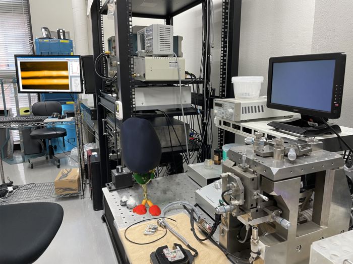The high-speed atomic force microscope used in the study