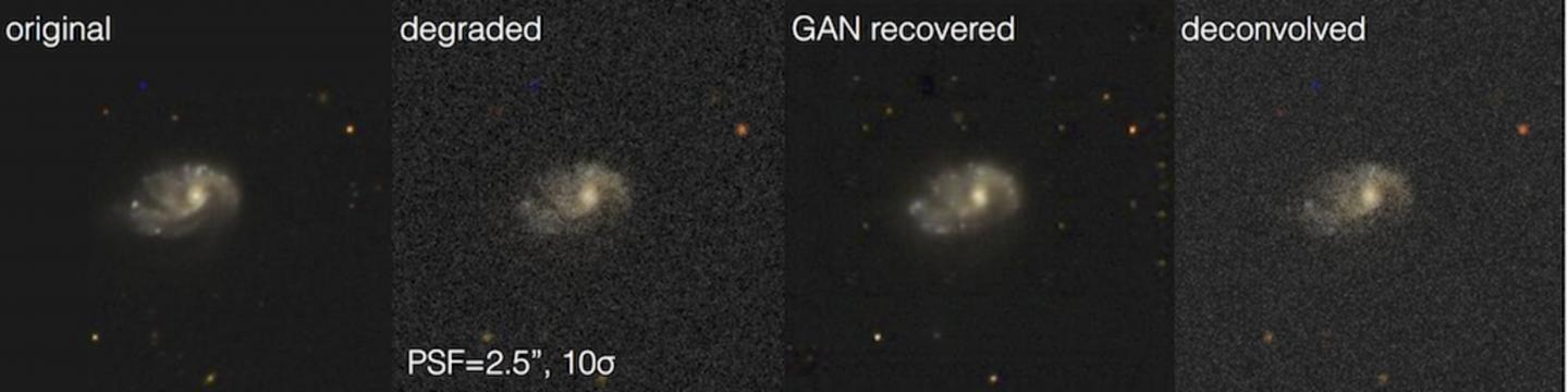 Four Frames Showing How the New Technique Can Improve the Resolution of Astronomical Images