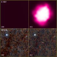 Before and After Images of M83 in X-Ray and Optical Light