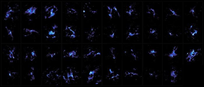 Dust emission maps for 39 IRDCs