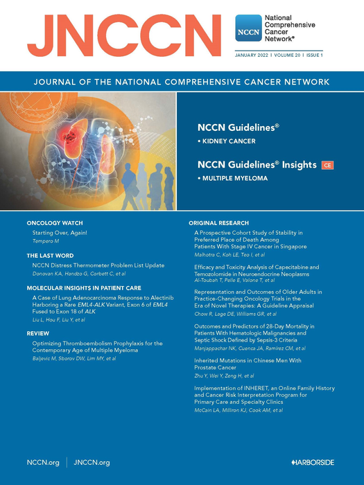 JNCCN Cover, January 2022