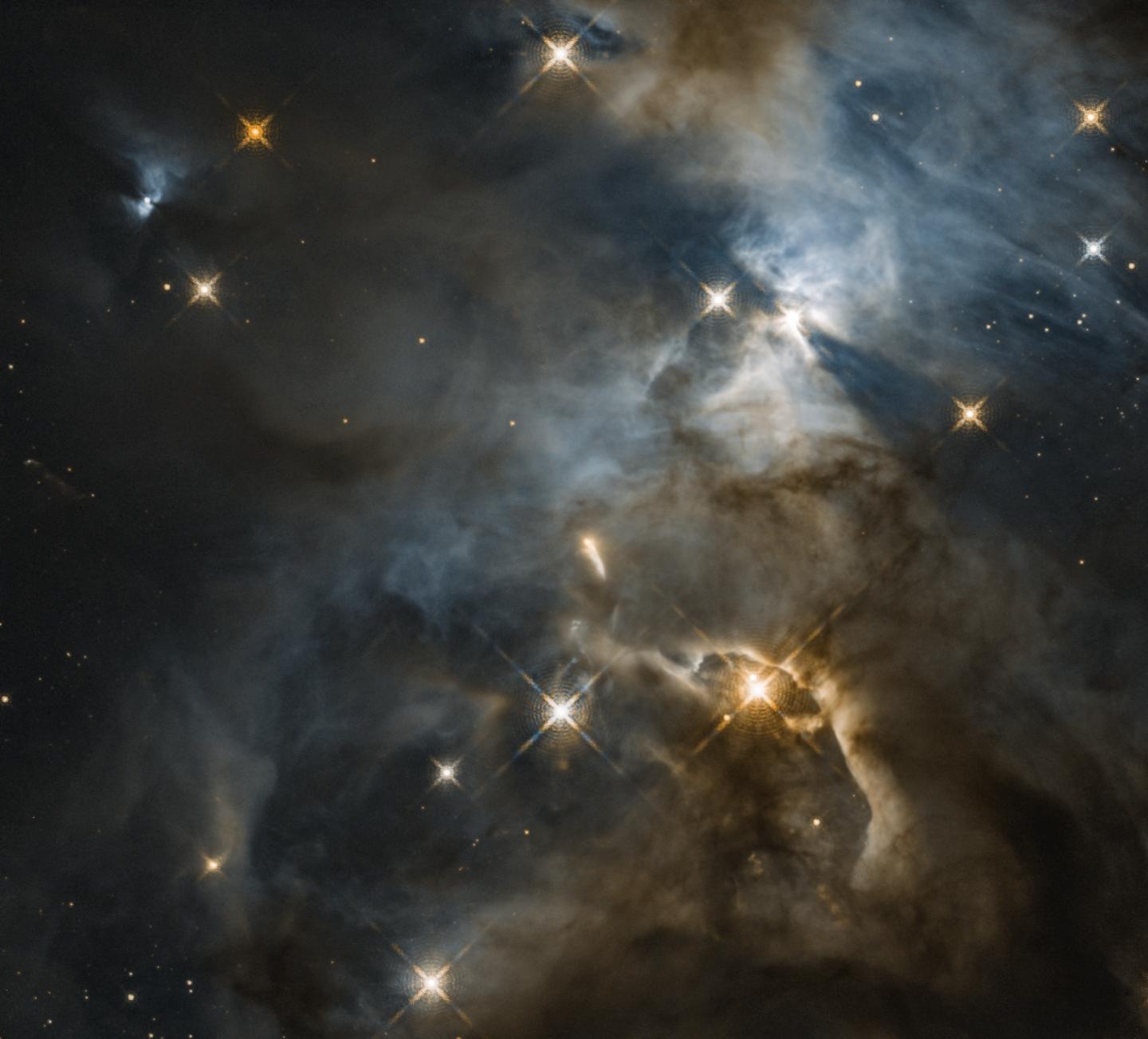 Hubble Reveals a Giant Cosmic 'Bat Shadow'