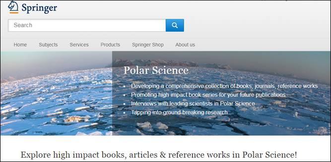 Screenshot: Springer Polar Platform