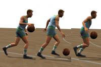 Animated Characters Learn to Dribble Basketball