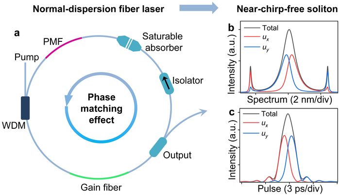 Principle and simulation results of birefringence-managed soliton in normal-dispersion fiber lasers.