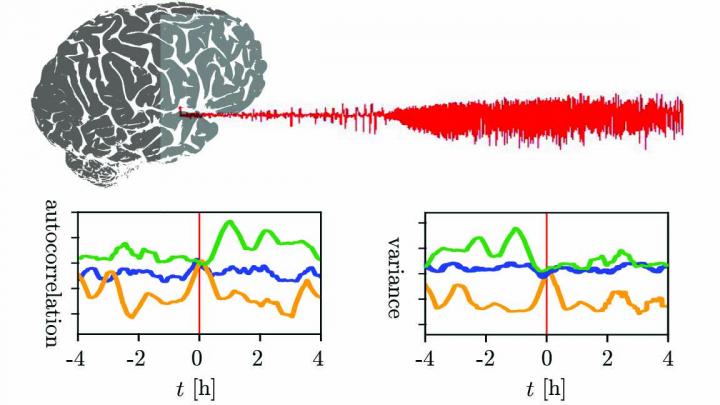 Schematics of the Brain and Electroencephalographic Recording of a Seizure