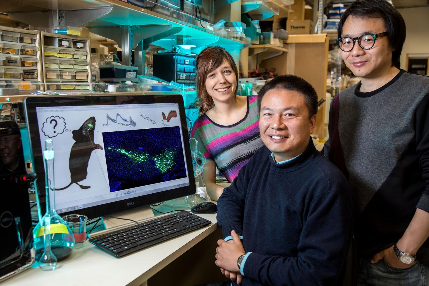 Claire Geddes, Xin Jin and Hao Li, Salk Institute 