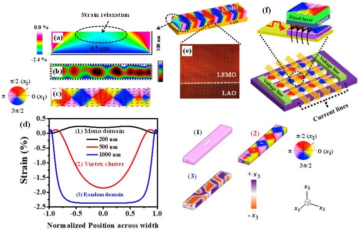 Figure: Inhomogeneous-Strain-Induced Magnetic Vortex Cluster