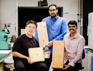 NTU Assoc Prof Aravind Dasari, NTU PhD graduate Dr Sheik Anees and PhD student Dean Seah