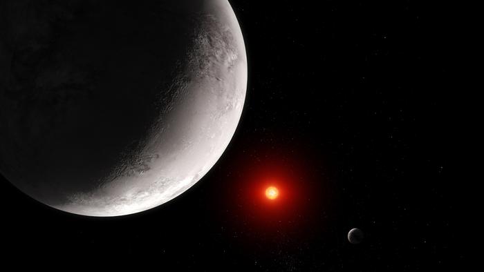 Artist's concept shows what the hot rocky exoplanet TRAPPIST-1 c could look