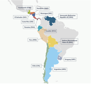 13 participating Latin American countries