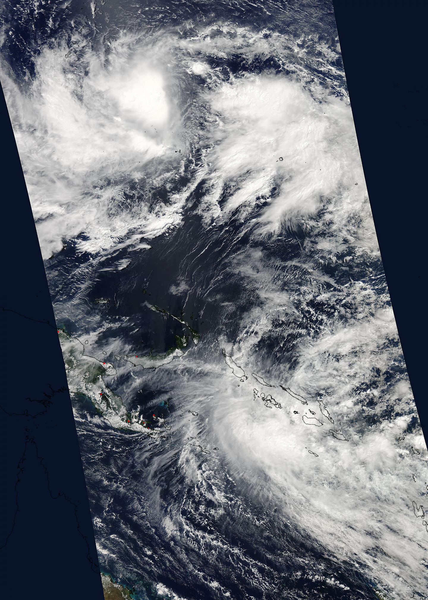 MODIS Image of Chan-Hom and Raquel