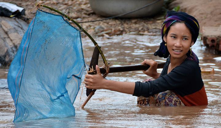 Fishing in the Mekong River