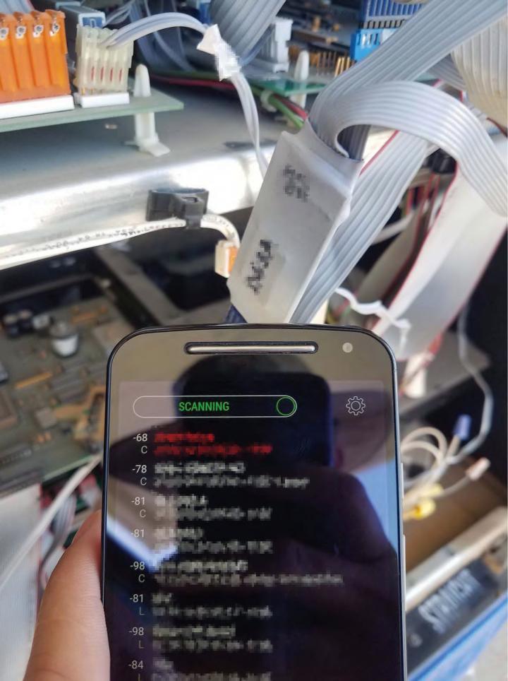 Skimmer inside a Gas Pump and App