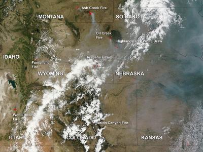 NASA Sees Many Western US Fires