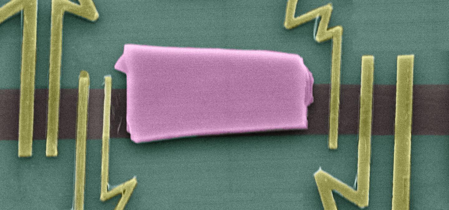 SEM of Graphene Topological Insulator Heterostructure Channel