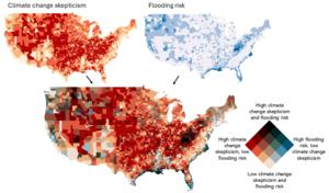 Flood risk and climate change denial maps