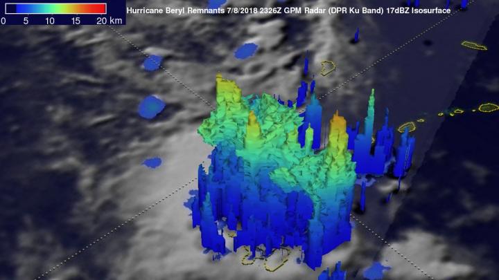 GPM 3-D Image of Beryl