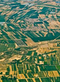 Aerial Image of Bt Cotton and Natural Refuges in China
