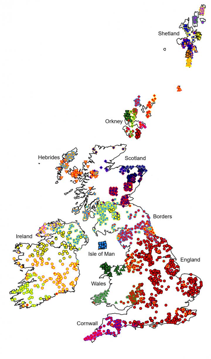 Genetic Map of British Isles