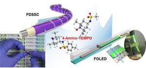 Fiber-type electronic devices using 4-Amino-TEMPO