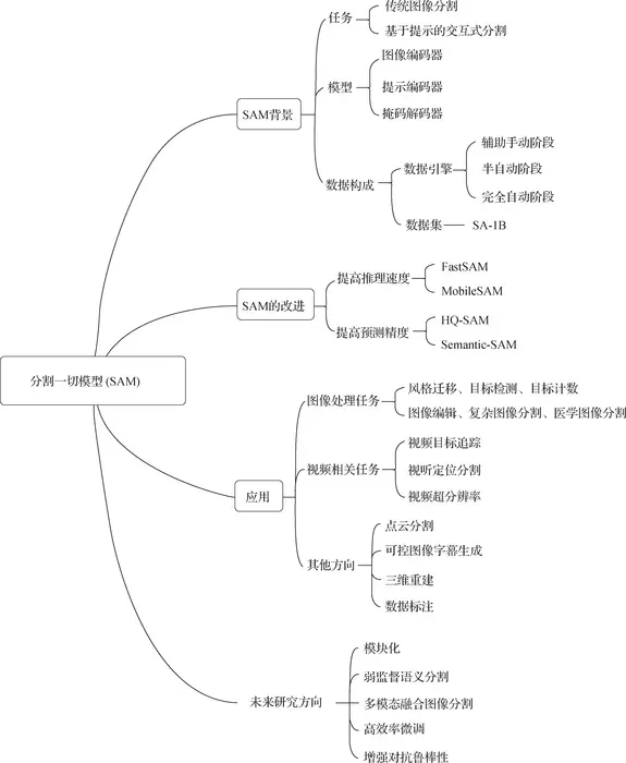 Structure diagram for segment anything model research